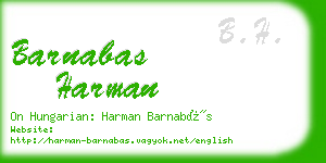 barnabas harman business card